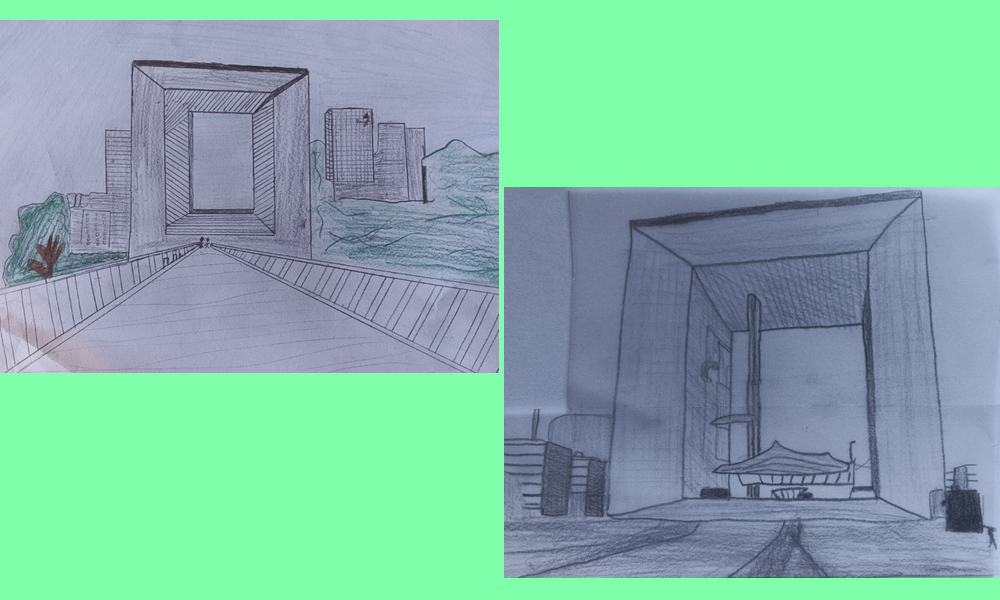 Les 2 MEM et le Cube de la Défense